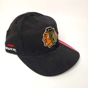 NWT Bauer NHL Chicago Blackhawks Authentic Center Ice Cap OS